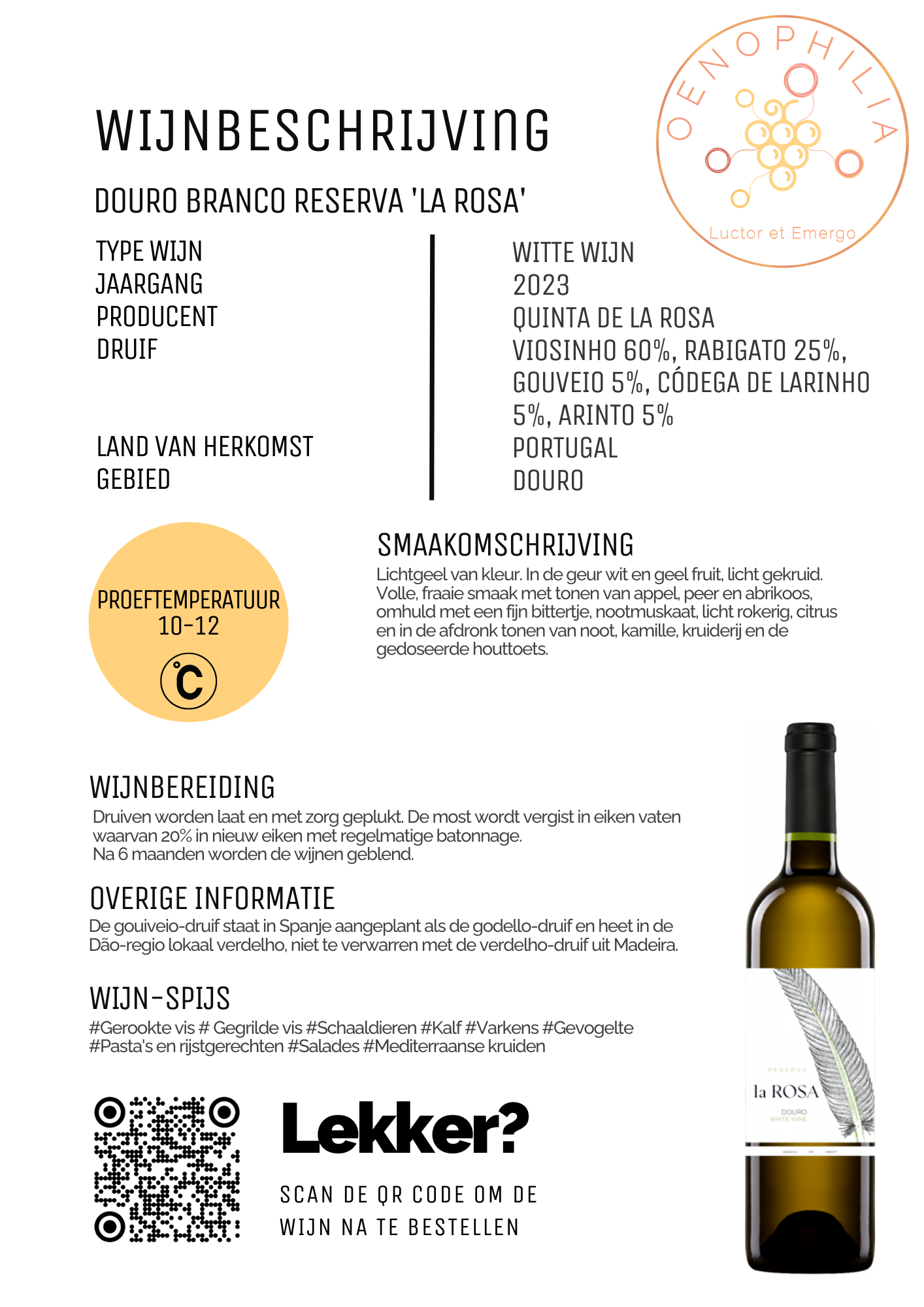 Douro Branco Reserva 'La Rosa' - Afbeelding 2
