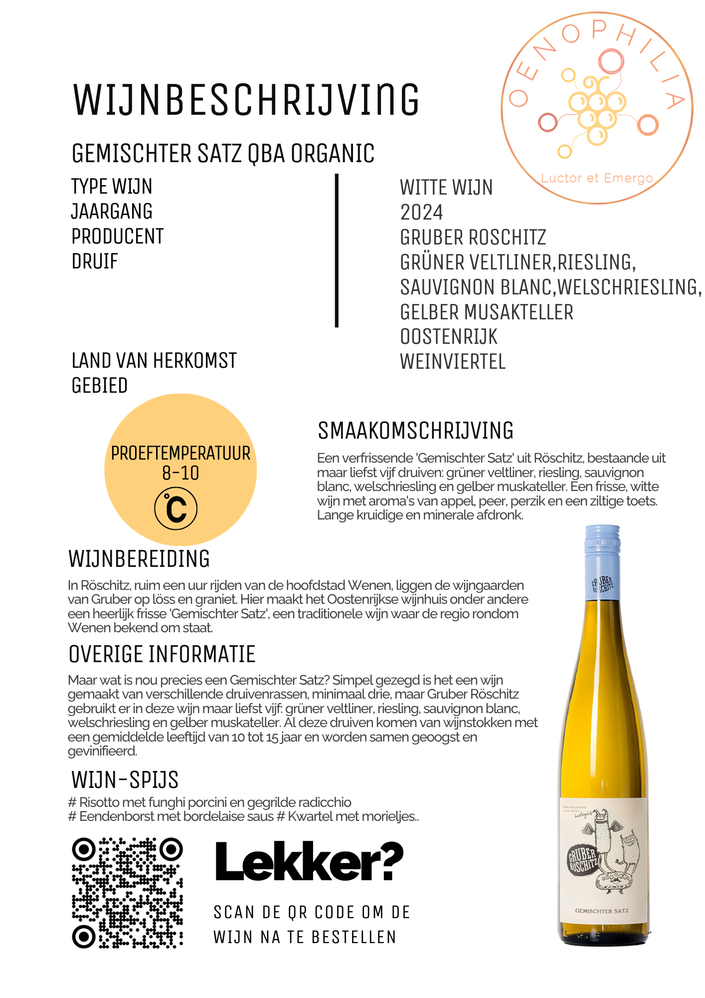 Gemischter Satz Gruber roschitz - Afbeelding 2