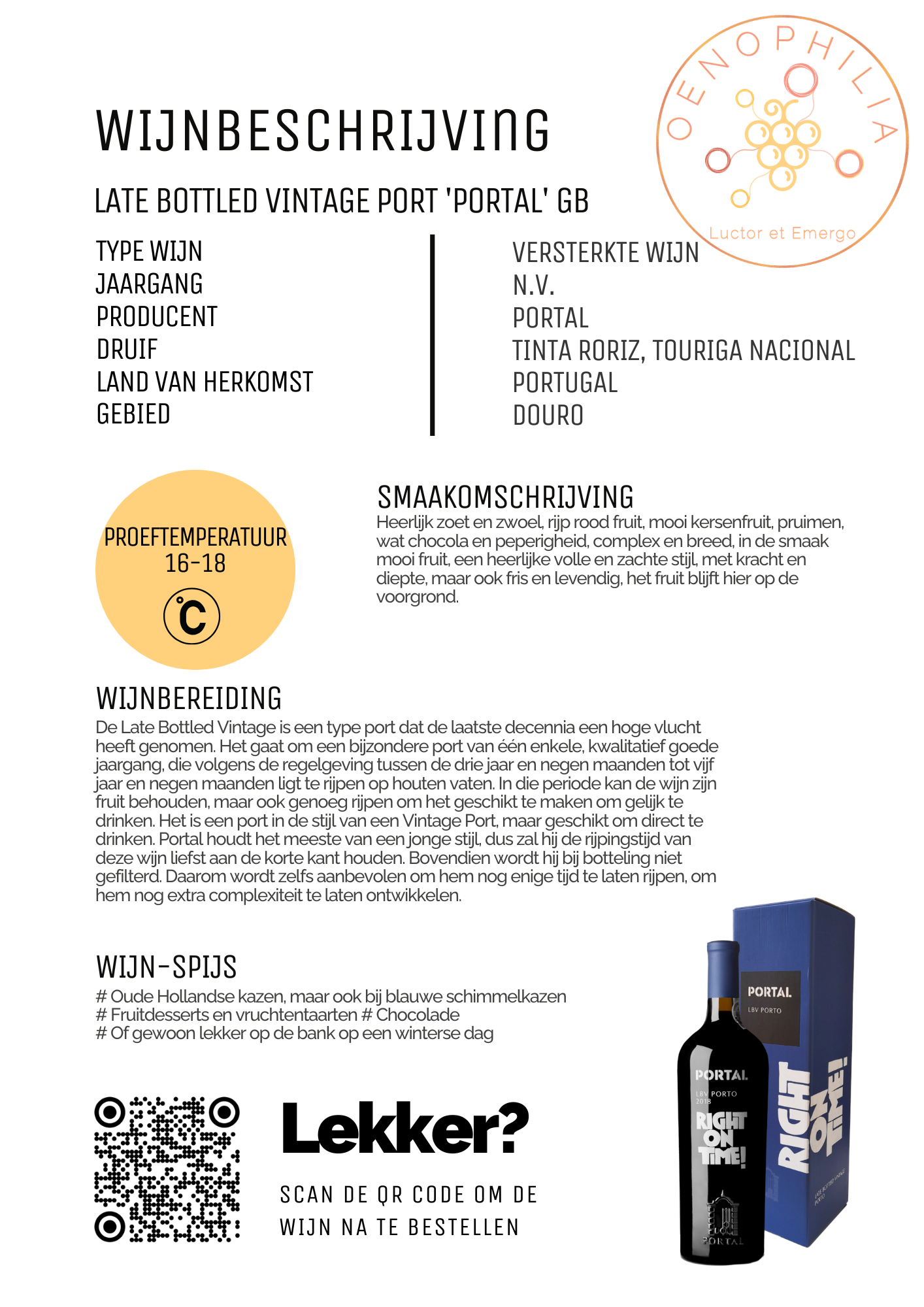 Late Bottled Vintage Port 'Portal' gb