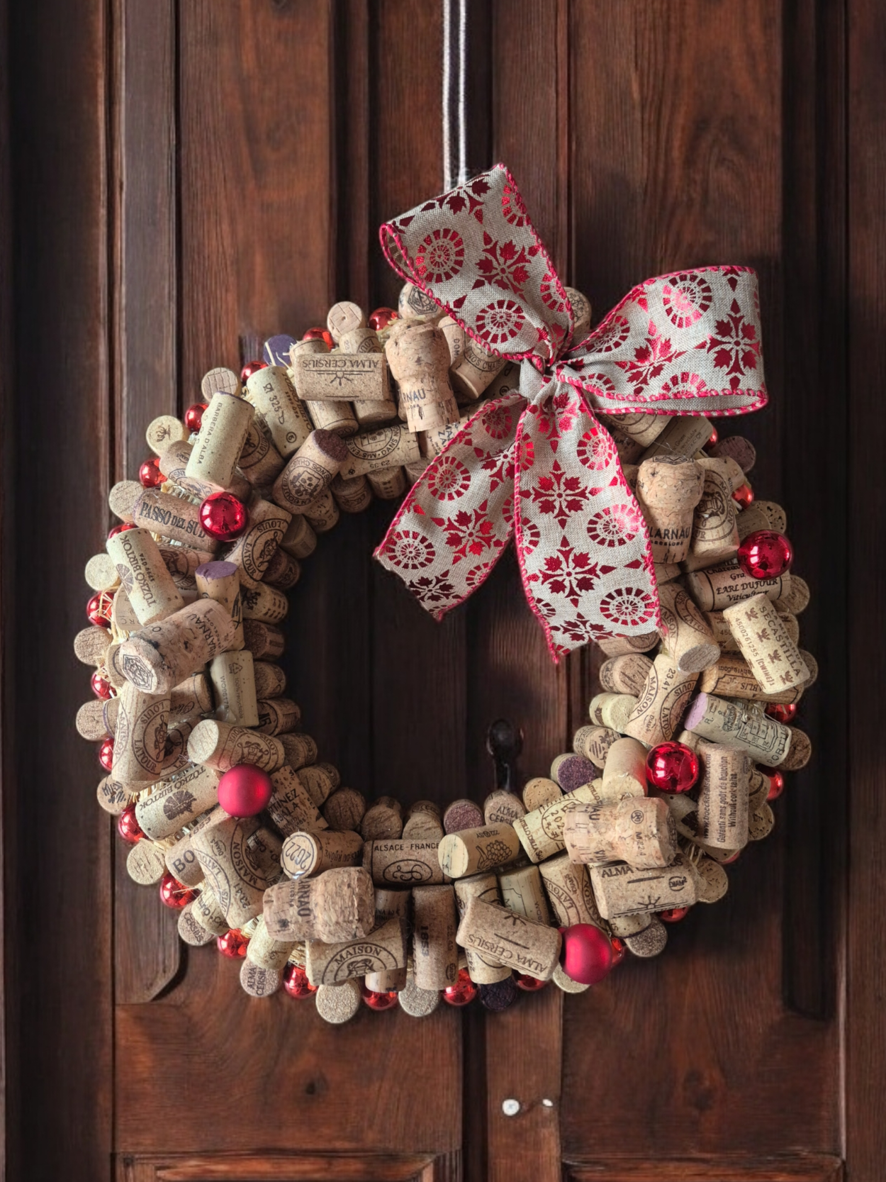 Kerstkrans wijnkurk