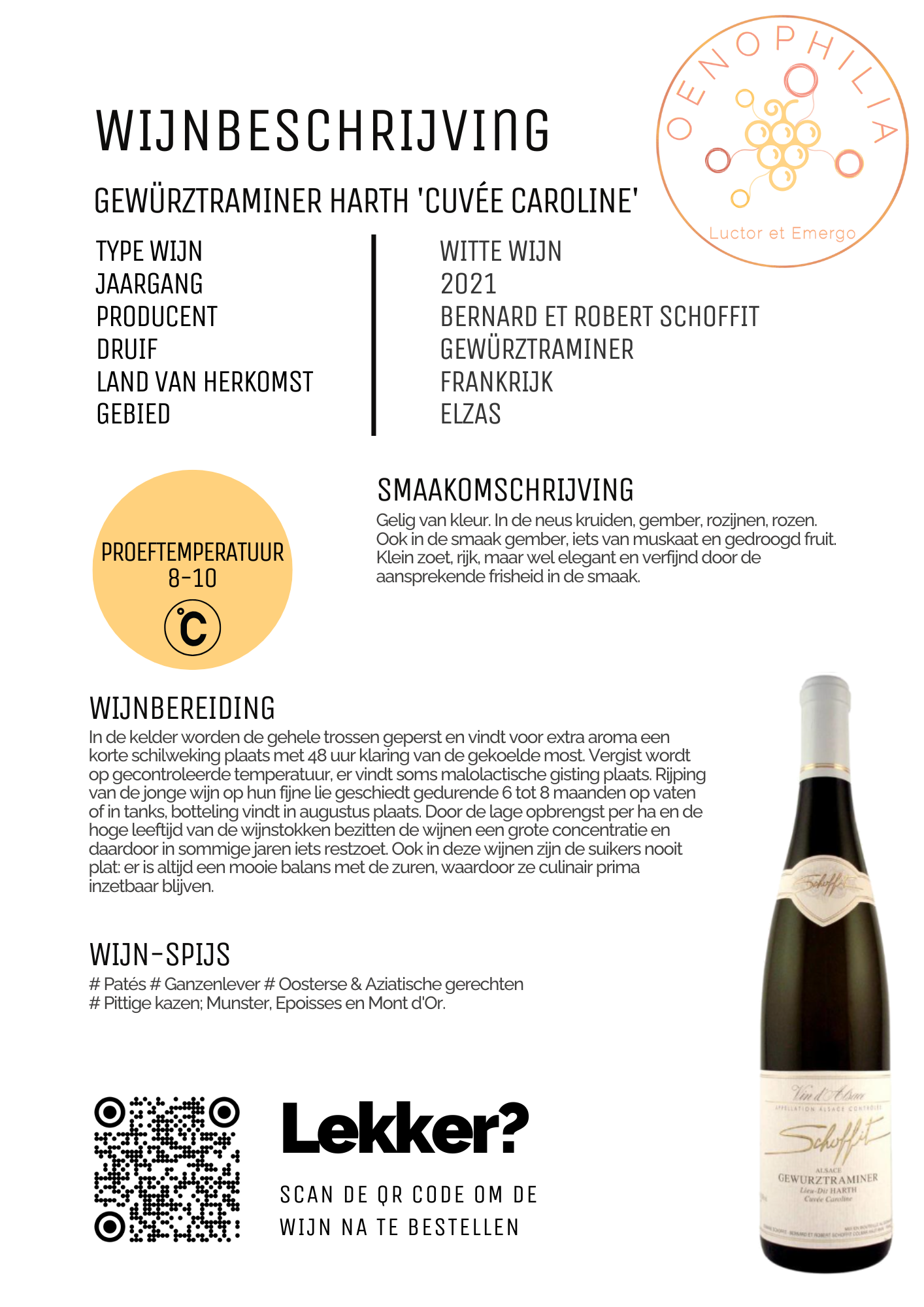 Gewürztraminer Harth 'Cuvée Caroline' - Afbeelding 2