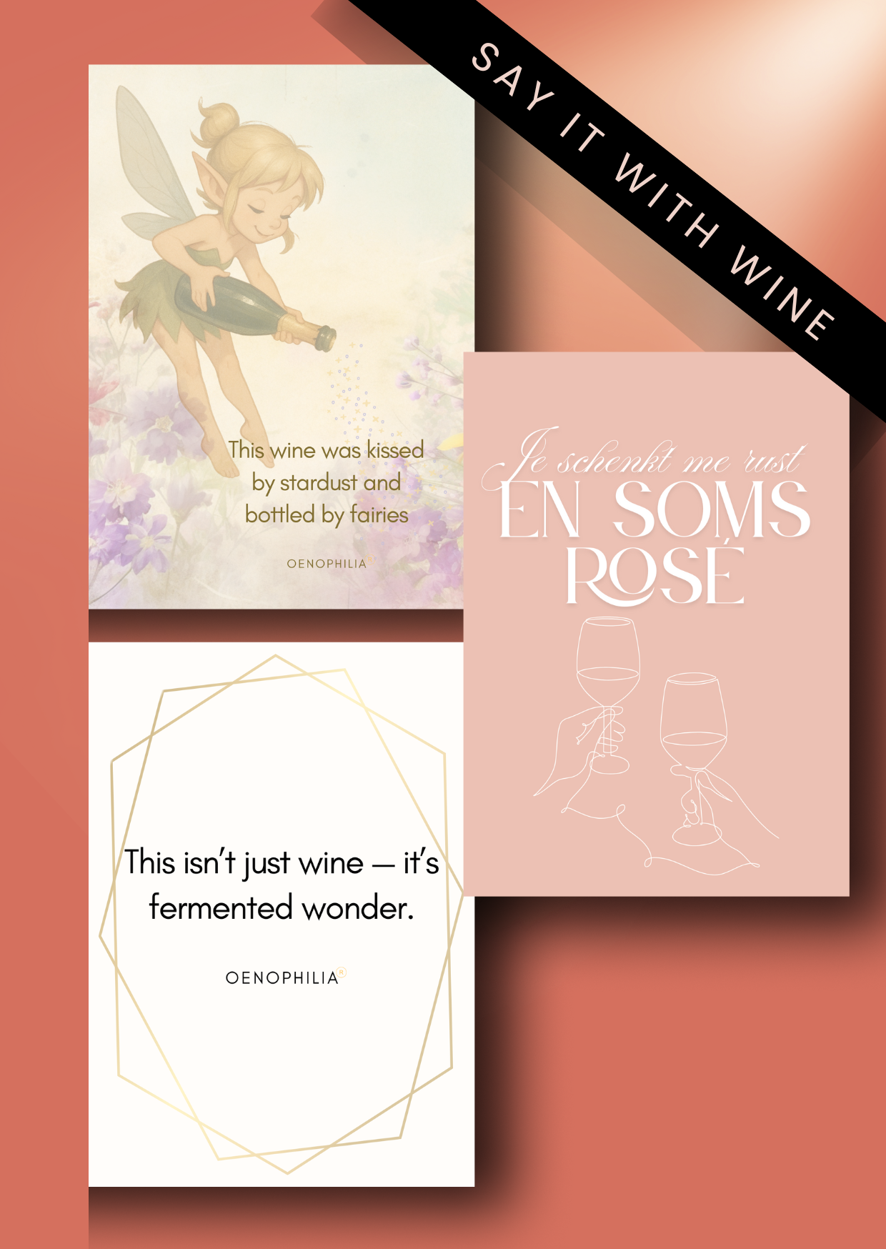 Say it with wine - Download - Set van 20 kaarten