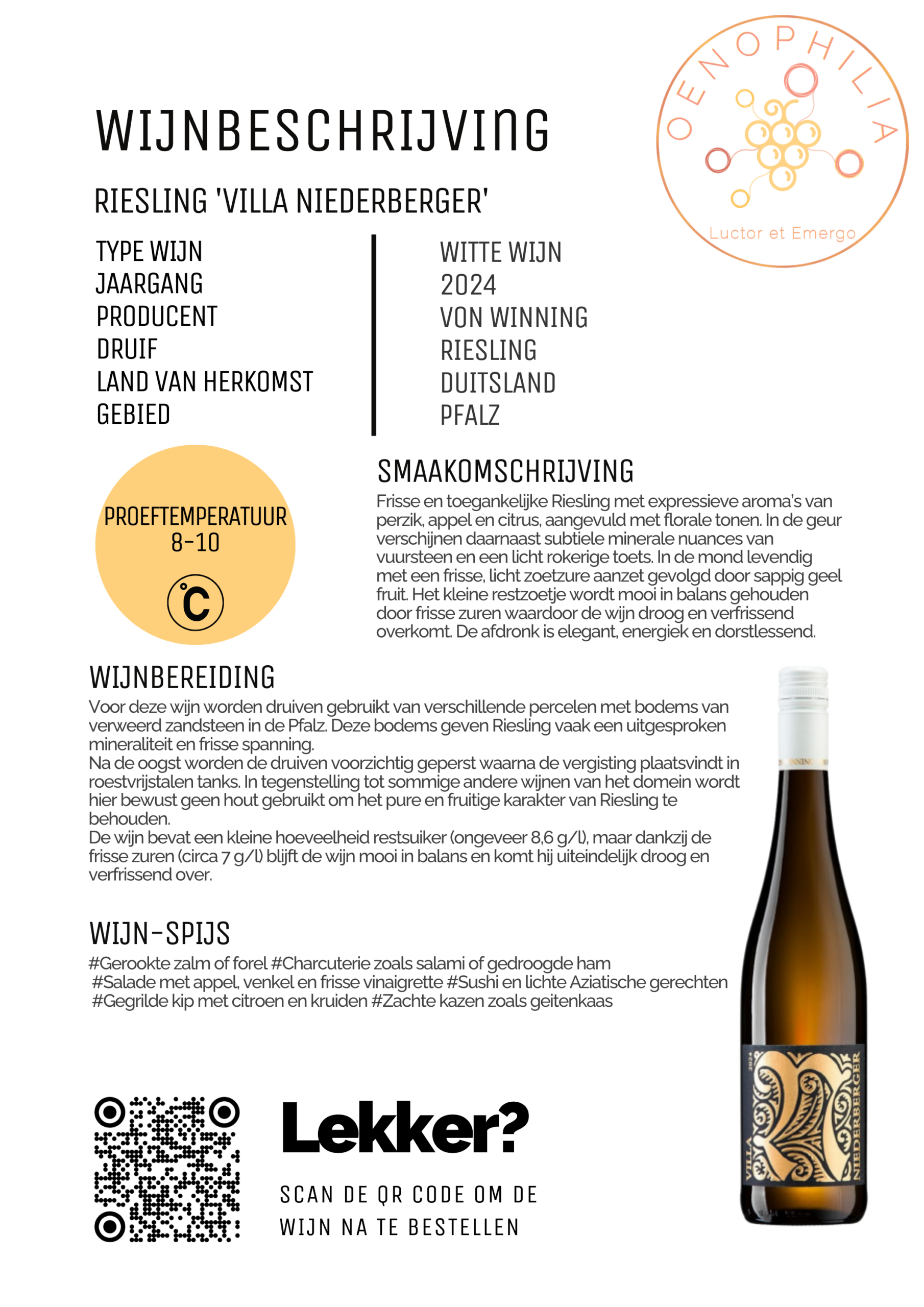 Riesling 'Villa Niederberger' - Afbeelding 2