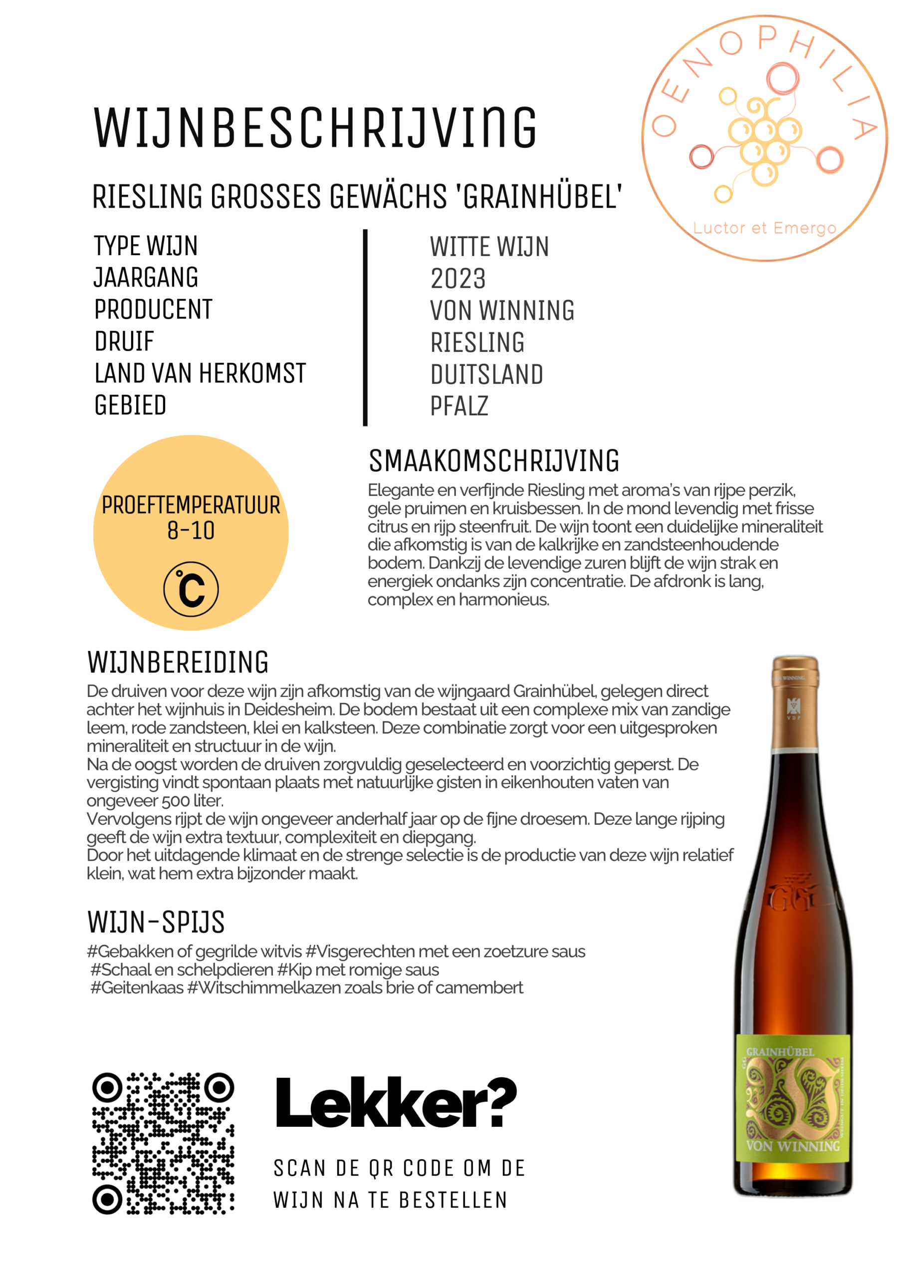 Riesling Großes Gewächs 'Grainhübel' - Afbeelding 2