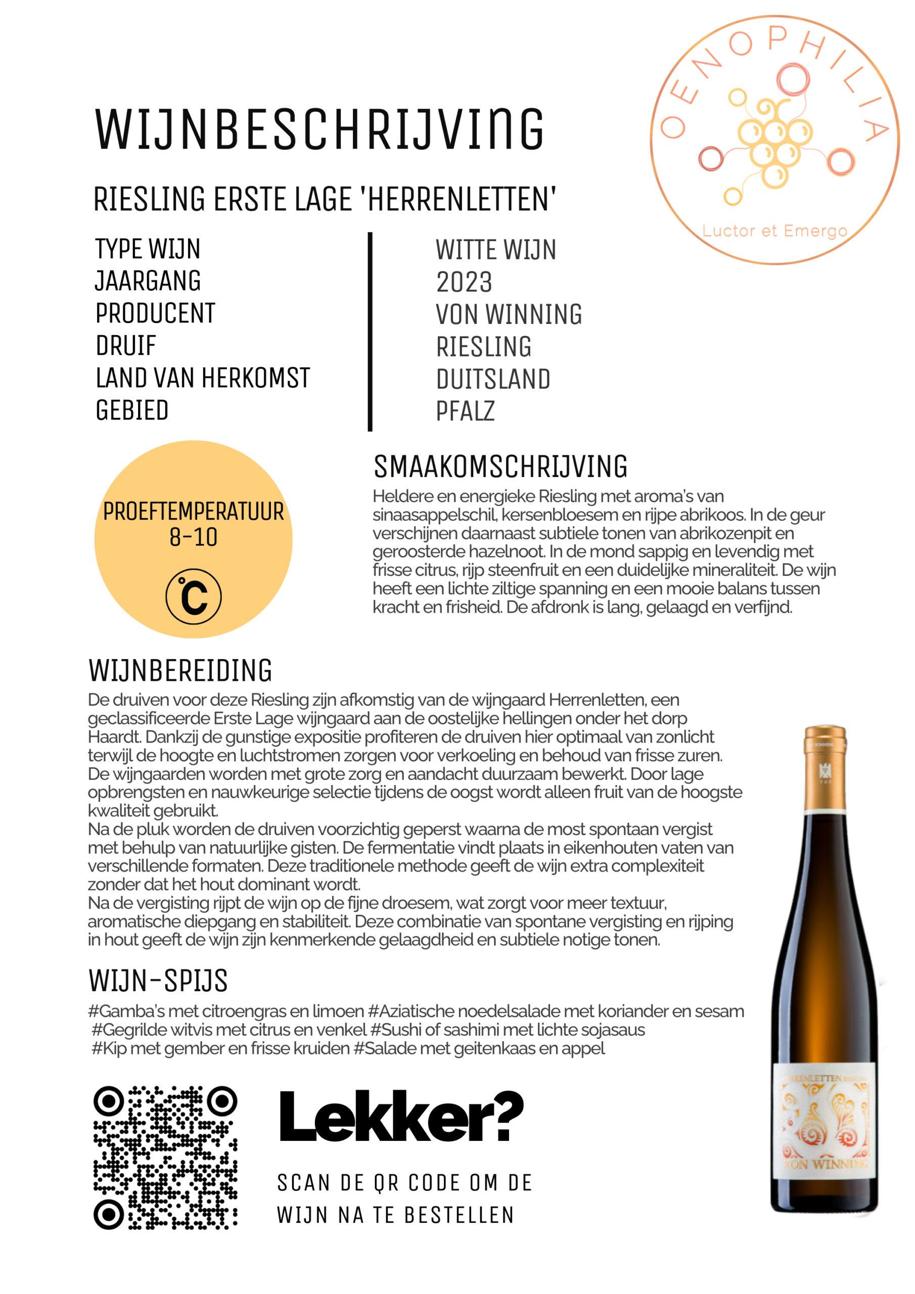 Riesling Erste Lage 'Herrenletten' - Afbeelding 2