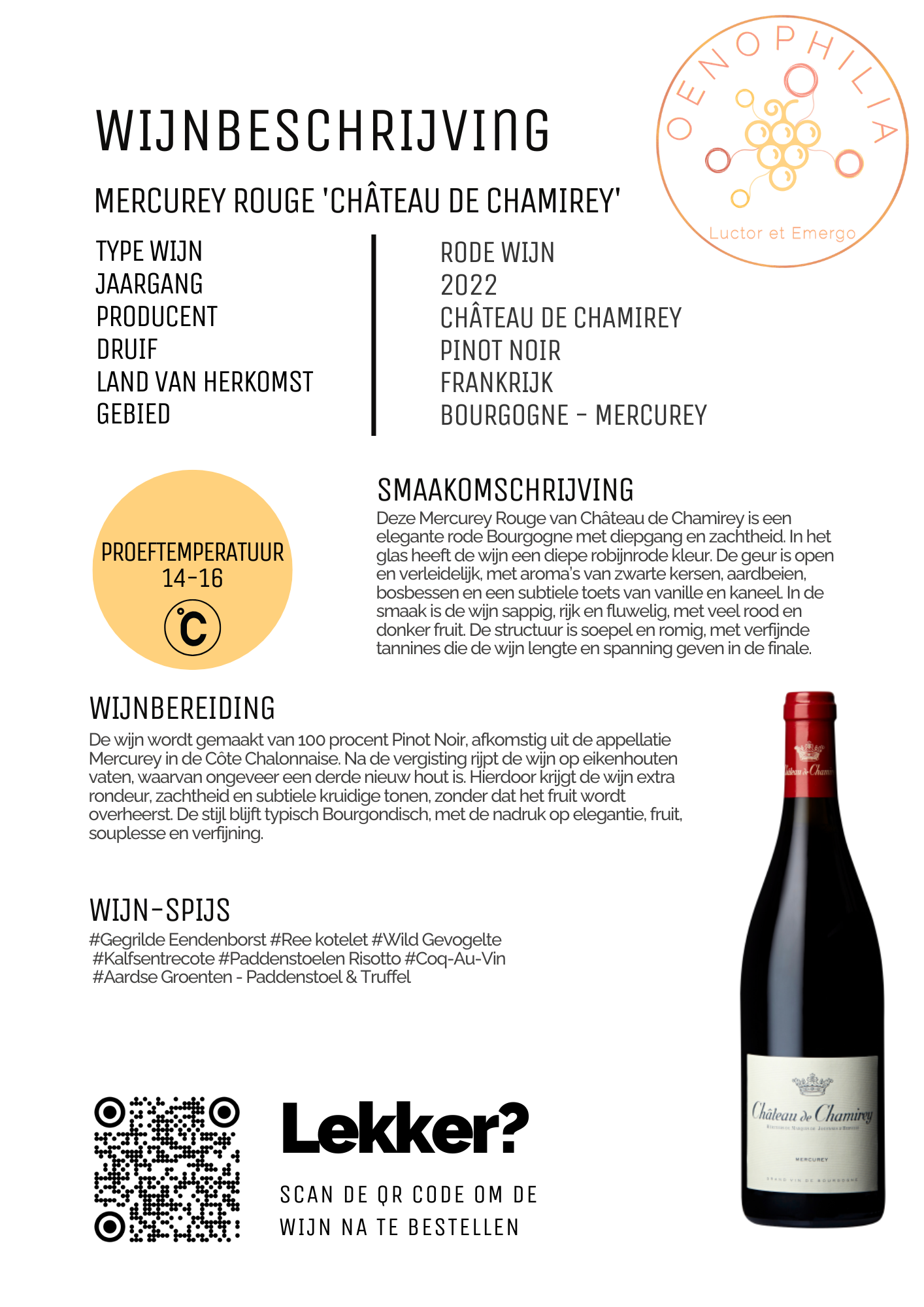 Mercurey Rouge 'Château de Chamirey' - Afbeelding 3